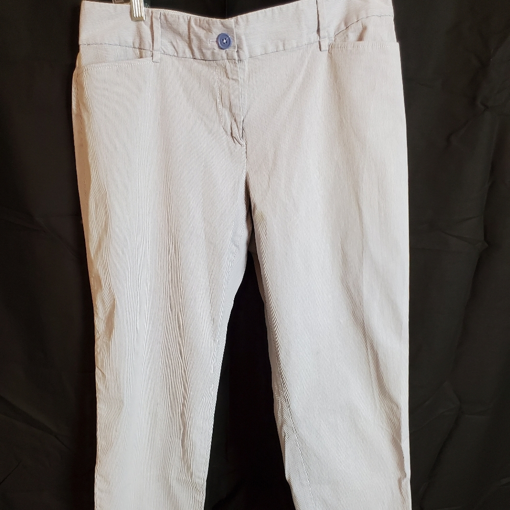 Loft original crop blue pinstripe